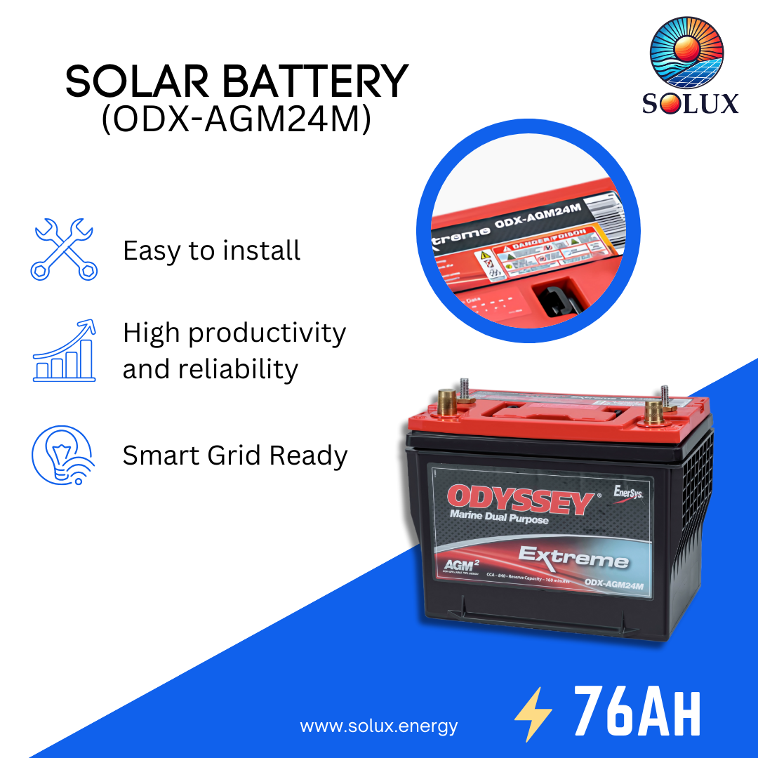 This is an image of Odyssey Battery ODX-AGM24M 12VDC 76Ah Extreme Series AGM Batteries